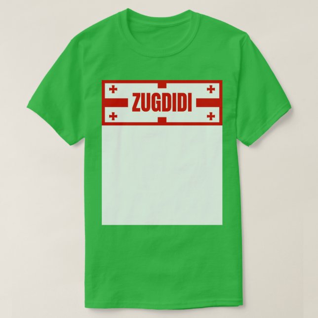 Zugdidi City in Georgian Flag Design TShirt (Design Front)