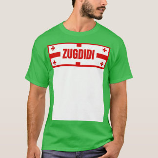 Zugdidi City in Georgian Flag Design TShirt