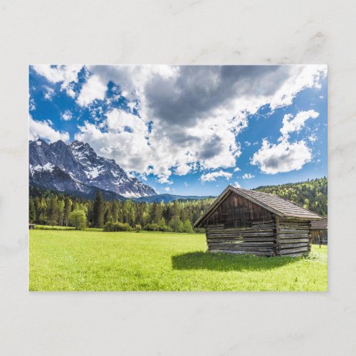 Zugspitze Alm Panorama Garmisch_Partenkirchen Post Holiday Postcard