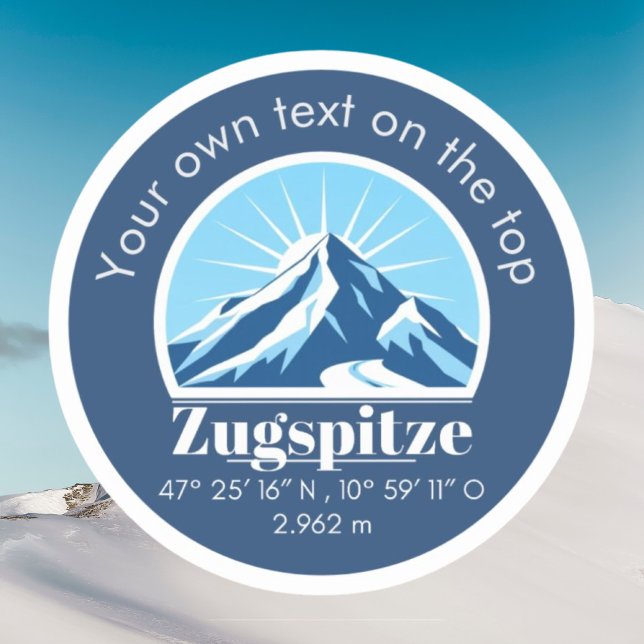 Zugspitze Germany mountain souvenir decoration  Sticker (Creator Uploaded)