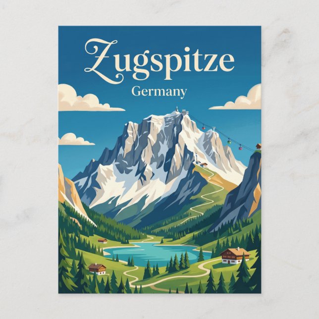 Zugspitze Germany Postcard (Front)