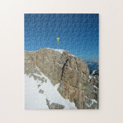 Zugspitze Germany Summit Cross Jigsaw Puzzle