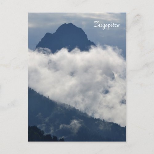 Zugspitze mountain postcard