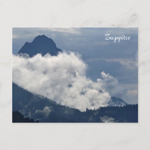 Zugspitze mountain postcard