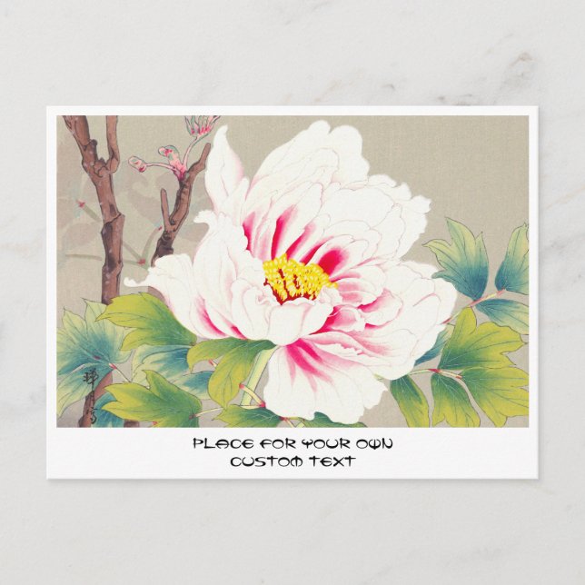Zuigetsu Ikeda Pink Camellia japanese flower art Postcard (Front)