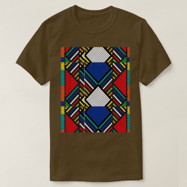 Zulu African Pattern Graphic T-Shirt (Design Front)