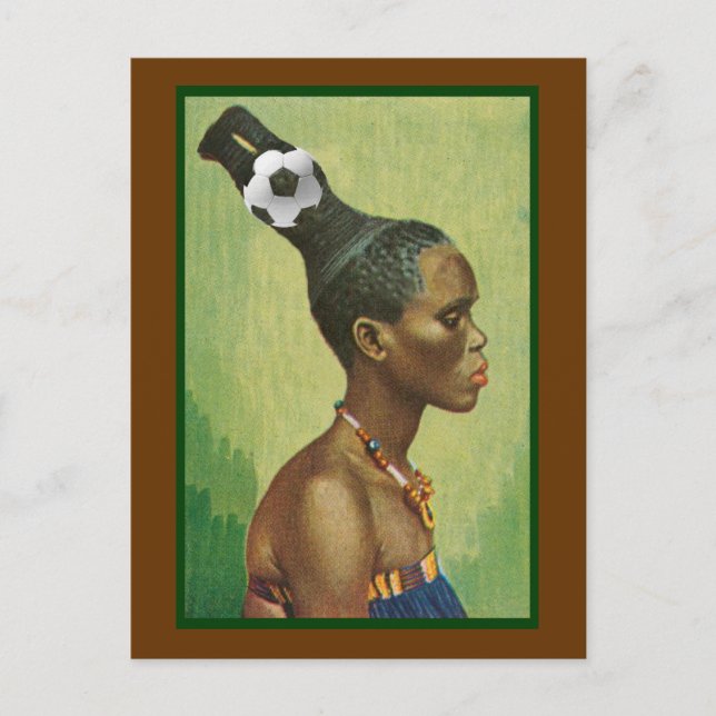 Zulu Hairstyles in 2010 for lovers of soccer Postcard (Front)