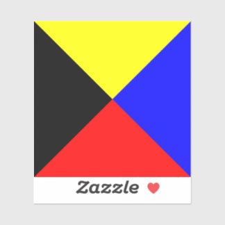 Zulu ICS Maritime Signal Flag Sticker