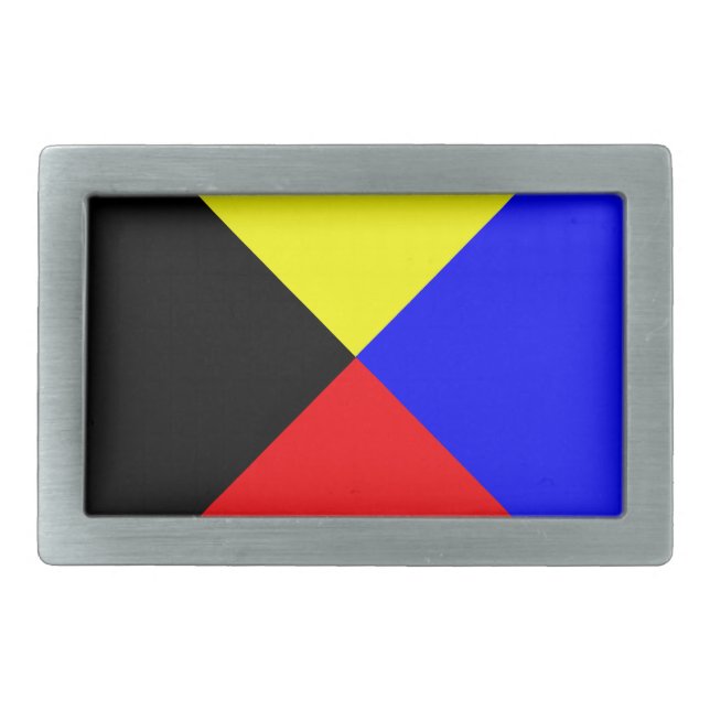 zulu nautical flag belt buckle (Front)