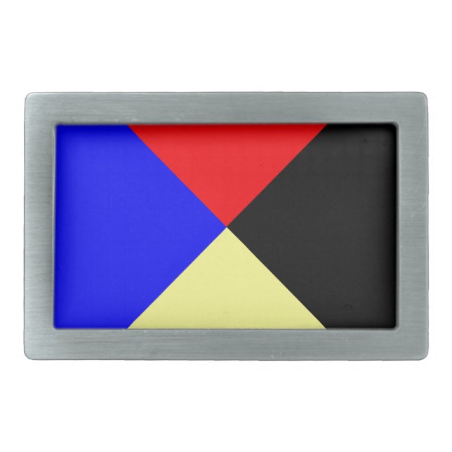 zulu nautical flag belt buckle (Front)