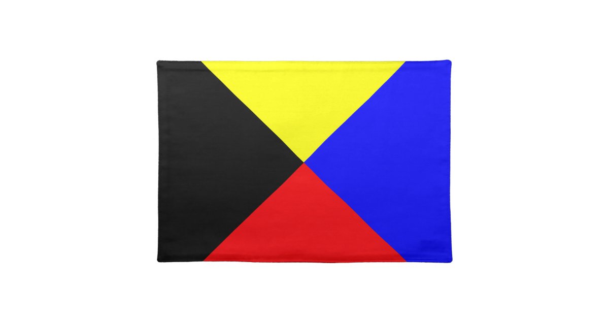 zulu nautical flag placemat Zazzle