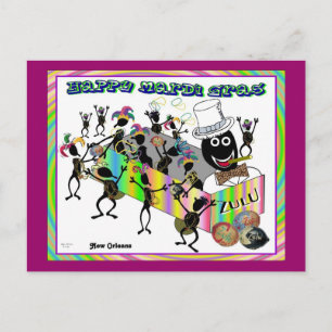 Zulu Parade at Mardi Gras Postcard