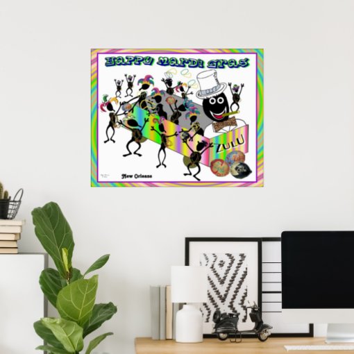 Zulu parade at Mardi Gras Poster | Zazzle