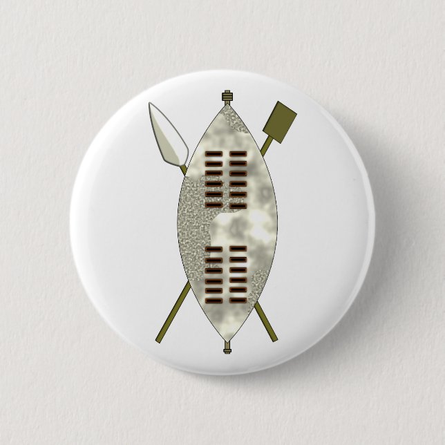 Zulu Schild buckler Pinback Button (Front)