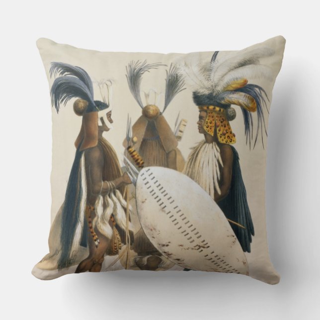 Zulu Soldiers of King Panda's Army, plate 20 from Throw Pillow (Front)