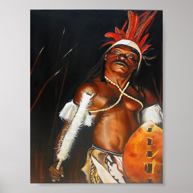 Zulu Warrior African Poster (Front)