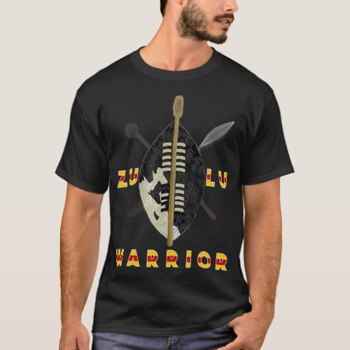 Zulu Warrior Black Pride African Tribes Shaka King T_Shirt