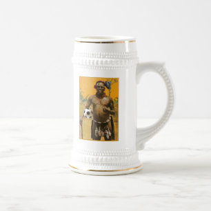 Zulu Warrior Chiefs soccer ball love Beer Stein
