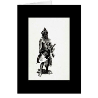 Zulu Warrior in black and white by Vicci Lee Cards