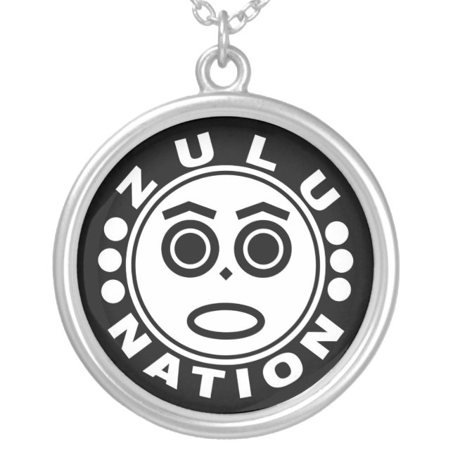 zulunationlogo-og-invert silver plated necklace (Front)