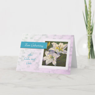 Zum Geburtstag - Happy Birthday in German, daisies Card