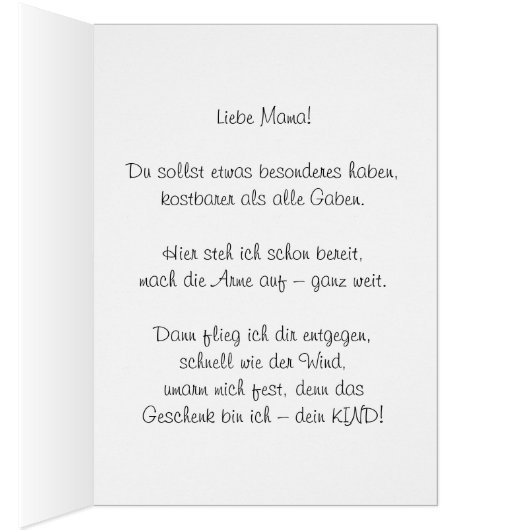 Zum Muttertag Cards (Inside (Right))