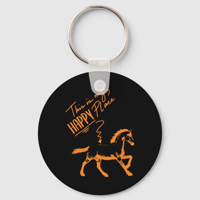Zum Reiten Geboren Horses Girl Rider Horse Gift  Keychain (Front)