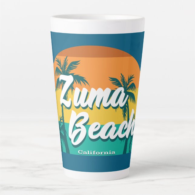 Zuma Beach California Latte Mug (Front)