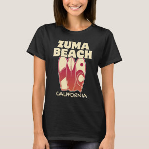 ZUMA BEACH CALIFORNIA Surfing Vintage Surfboards R T-Shirt