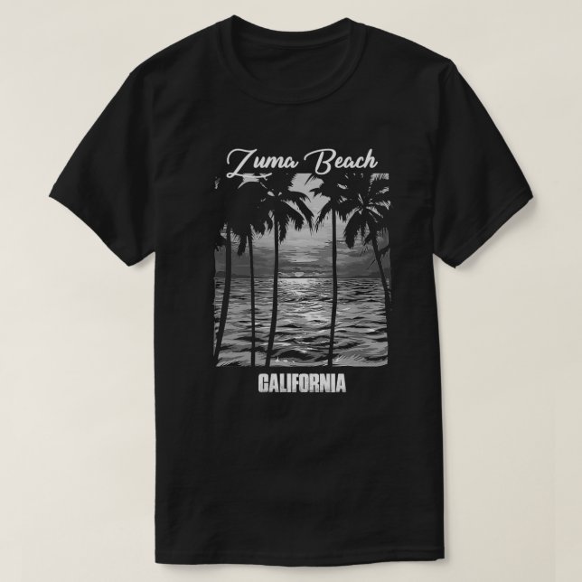 Zuma Beach Souvenir California Reminder  T-Shirt (Design Front)