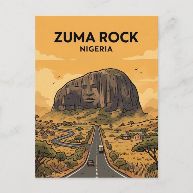 Zuma Rock, Madalla, Niger Postcard (Front)