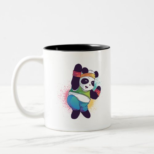 Zumba Panda Two_Tone Coffee Mug