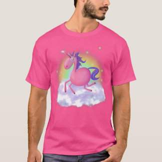 Zuna the Unicorn Colorful Rainbow Fantasy Art T-Shirt