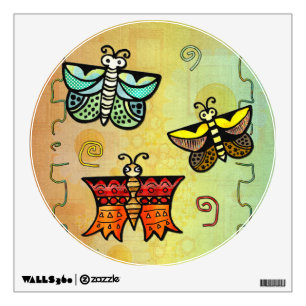 Zuni Butterfly Folk Art DECOR Wall Sticker