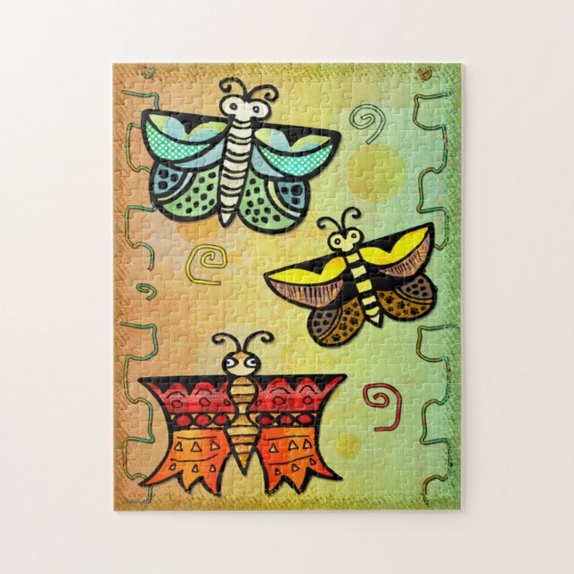 Zuni Butterfly Folk Art Jigsaw Puzzle (Vertical)