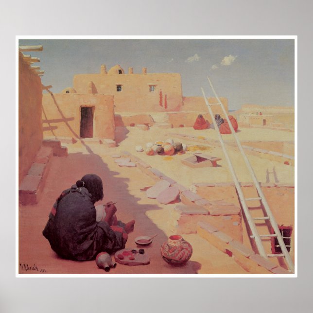 Zuni Pottery Maker, 1907 Poster (Front)