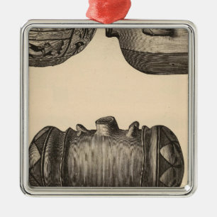 Zuni pottery metal ornament
