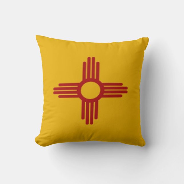 Zuni Sun Throw Pillow (Front)