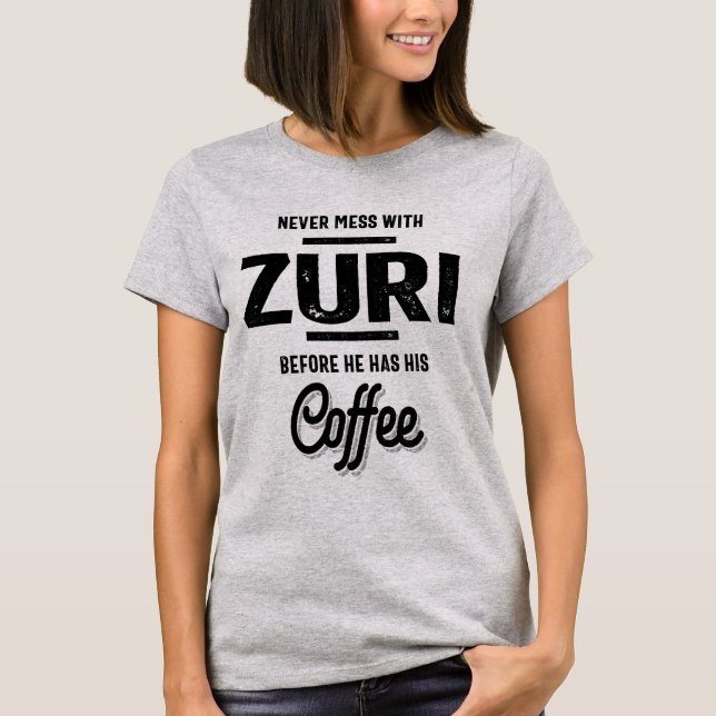 Zuri Personalized Name Birthday Gift T-Shirt (Front)
