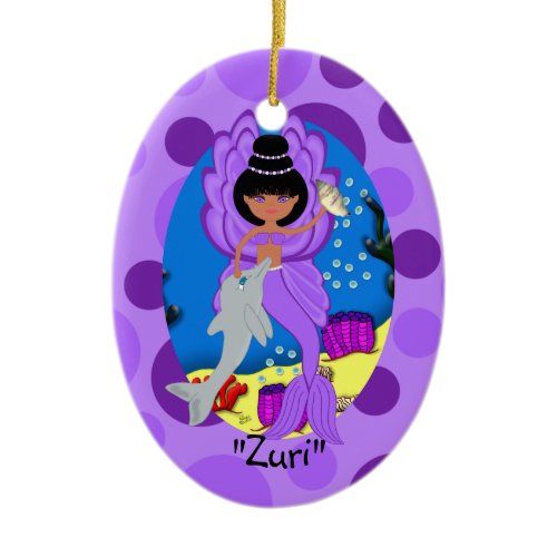 Zuri Purple Merfaery Ornament
