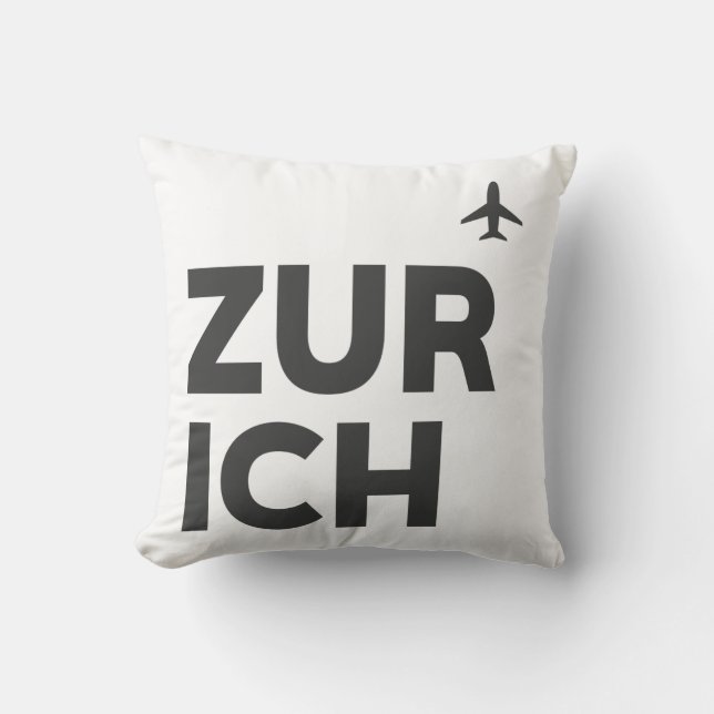 Zurich Berlin Throw Pillow (Front)