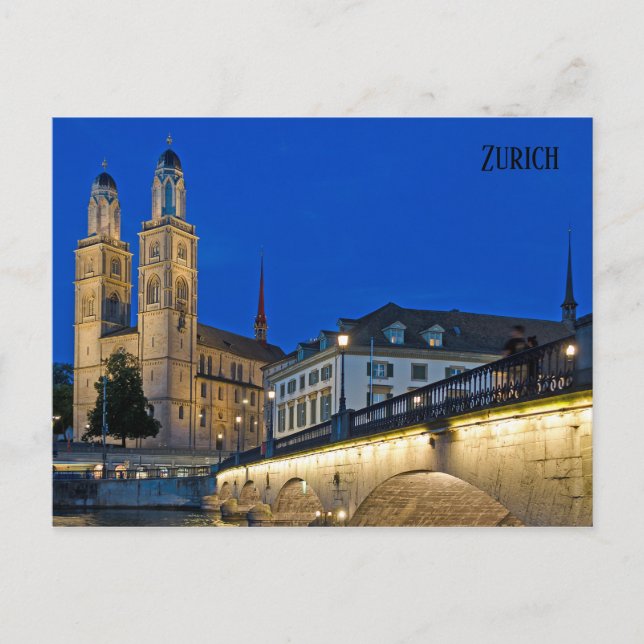 Zurich Blue Hour Postcard (Front)