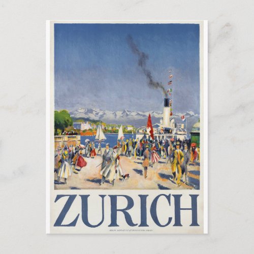 Zurich Port Switzerland Postcard