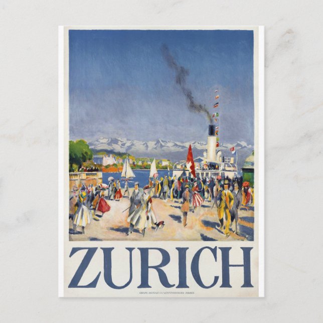 Zurich Port, Switzerland Postcard (Front)