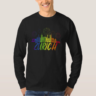 Zurich Pride Skyline Pride Parade Zurich T-Shirt