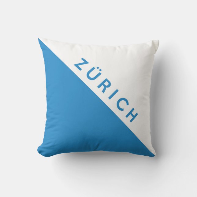 Zurich province Switzerland swiss flag region Throw Pillow (Front)