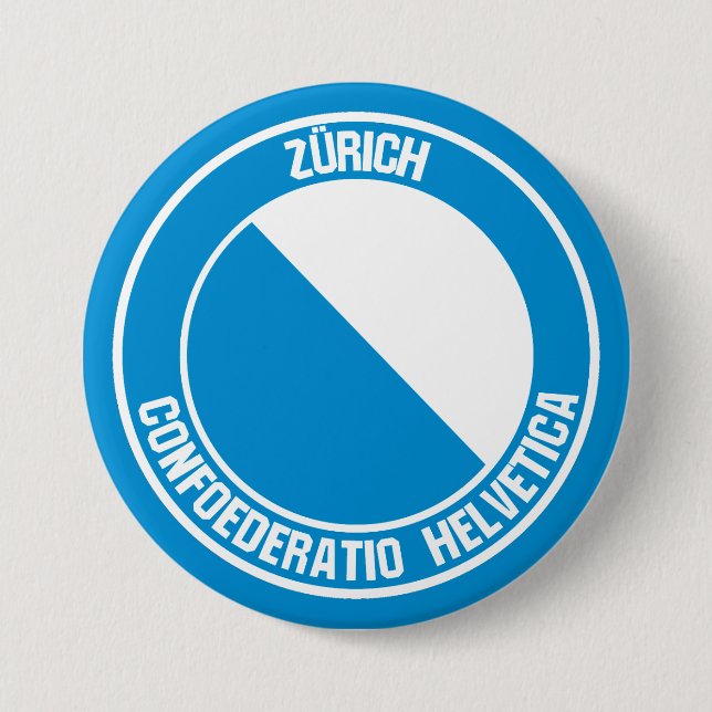 Zürich Round Emblem Button (Front)