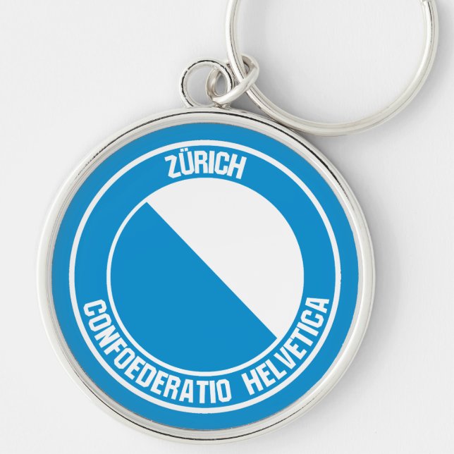 Zürich Round Emblem Keychain (Front)