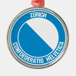 Z&#252;rich Round Emblem Metal Ornament