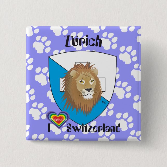 Zürich Schweiz Switzerland Button (Front)